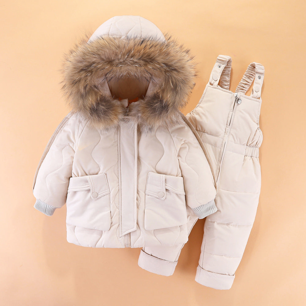 Children’s Down Jacket Suit – Winter Warm Kids’ Outerwear Set