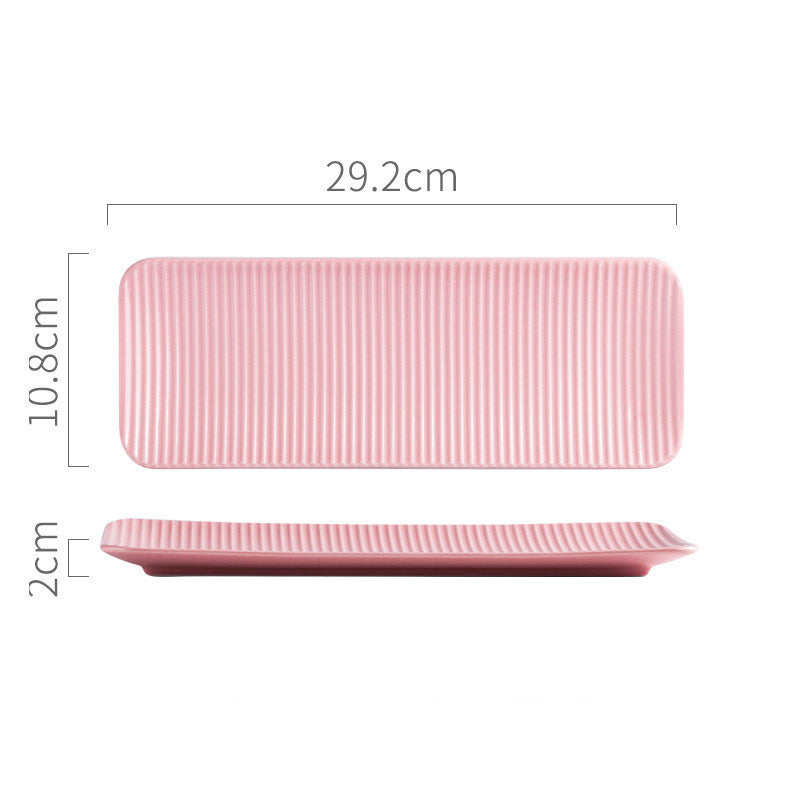 Japanese Creative Sushi Plate Pottery Long Plate