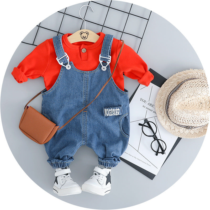Baby Denim Strap Set – Stylish Outfit