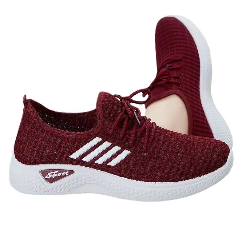 Womens Low Top Sneakers Fabric Soft Sole Casual Shoes