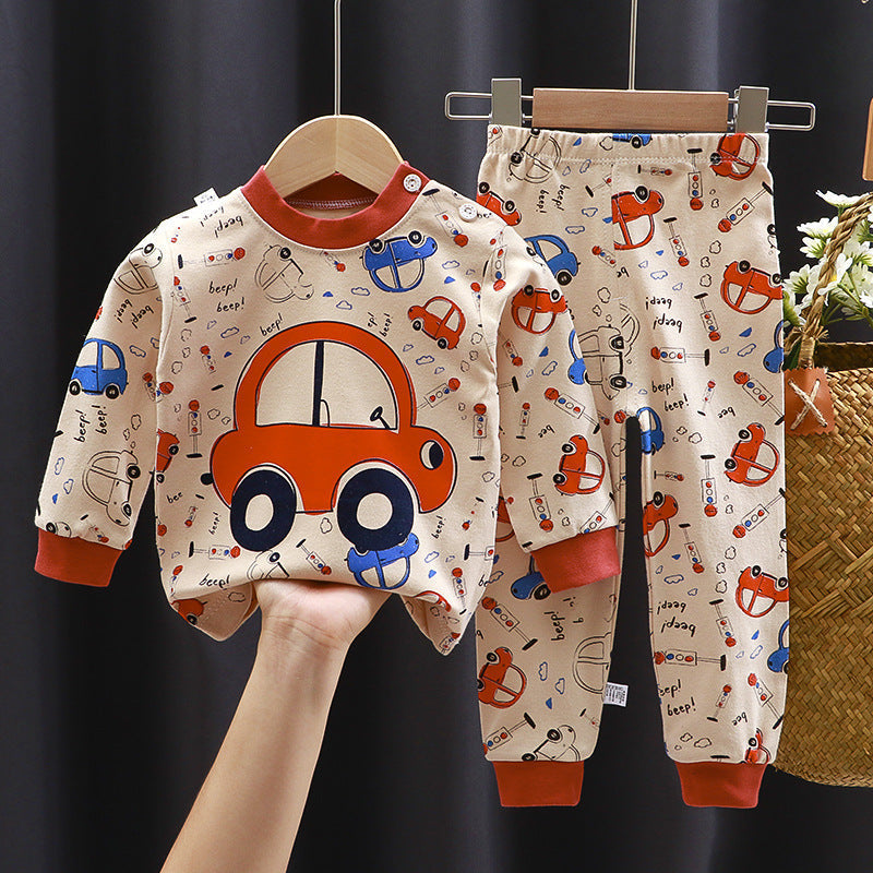 Unisex Kids Casual Two Piece Cotton Rainbow Set Relaxed Fit