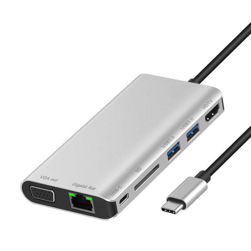 All-in-One Type-C Docking Station with SD/TF Card Reader – Multi-Function Hub
