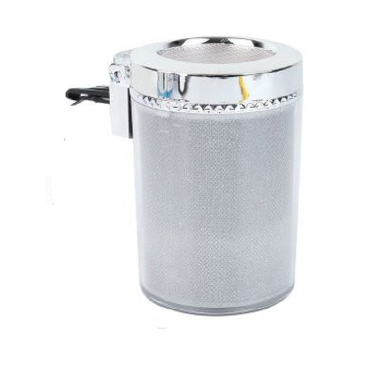 Car Ashtray with LED RGB Ambient Light, Portable Cigarette and Cigar Ashtray Container
