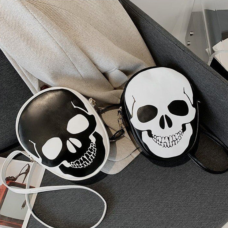 Halloween Skull Shoulder Bag – Funny Crossbody Messenger Phone Purse