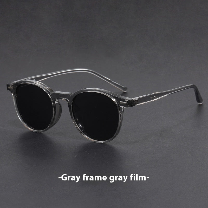 Ultra-Light Round Retro Sunglasses – UV Protection