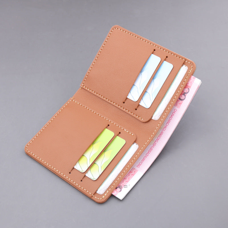 Slim PU Leather Vertical Wallet Men's Card Organizer