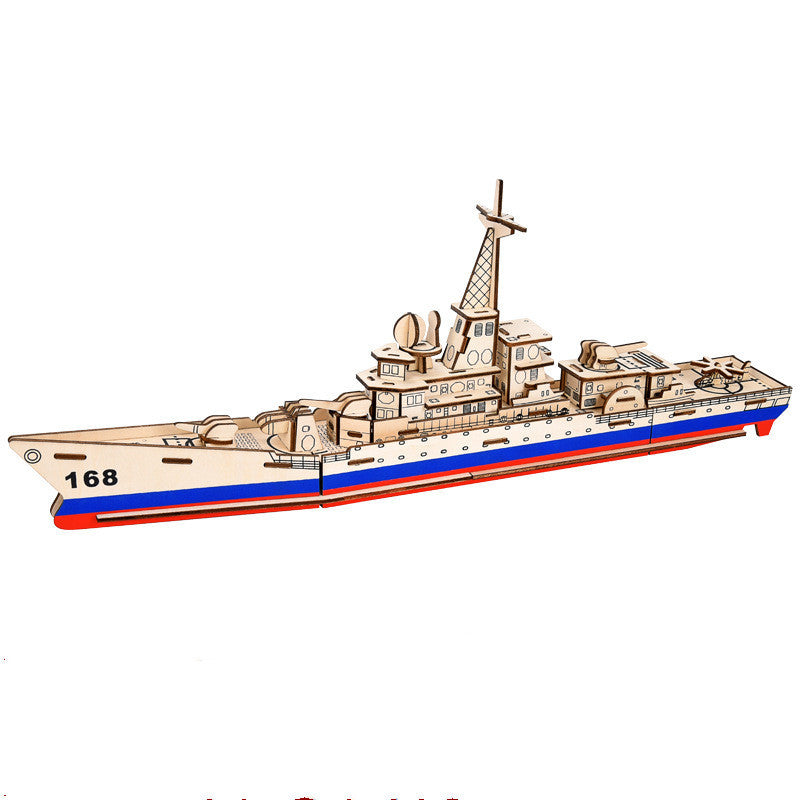 3d Boat Simulation Model Hand Assembled Wooden Ornaments
