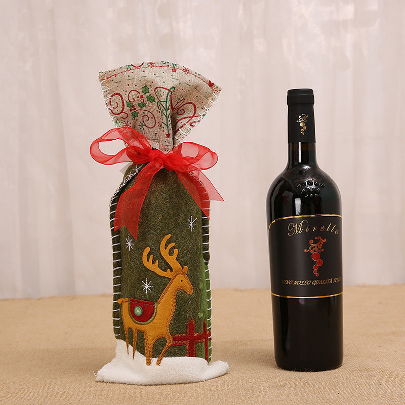 Christmas Wine Bottle Cover Set