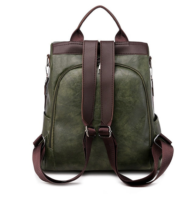 Anti-theft Soft Leather Backpack for Women