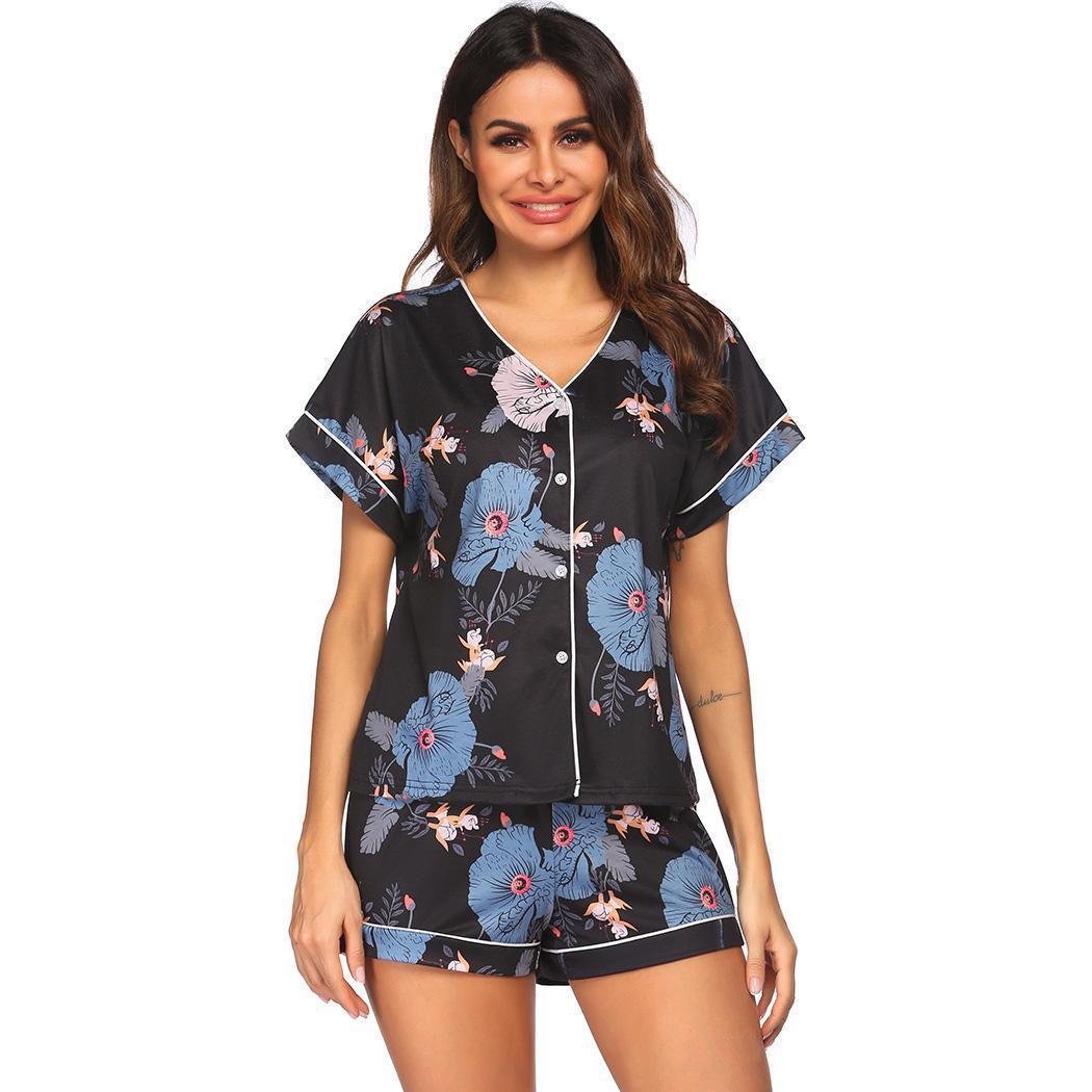 Women's Modal Pajama Cardigan Relaxed Fit Floral Print