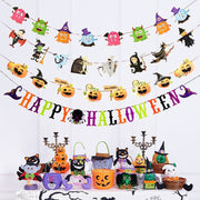 Halloween Hanging Flag Decorations – Spooky Props for Bars, Classrooms, and Party Scene Layouts
