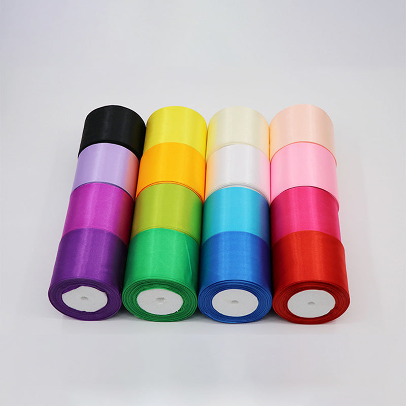 8CM Wide Ribbon Silk Colored Ribbons – Wedding, Craft, and DIY Decorations