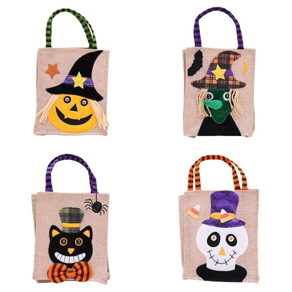 Halloween Decorations Cartoon Pumpkin Skull Witch Candy Bag