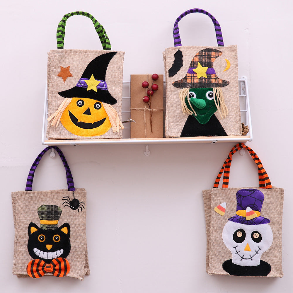 Halloween Decorations Cartoon Pumpkin Skull Witch Candy Bag