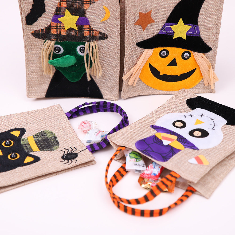 Halloween Decorations Cartoon Pumpkin Skull Witch Candy Bag