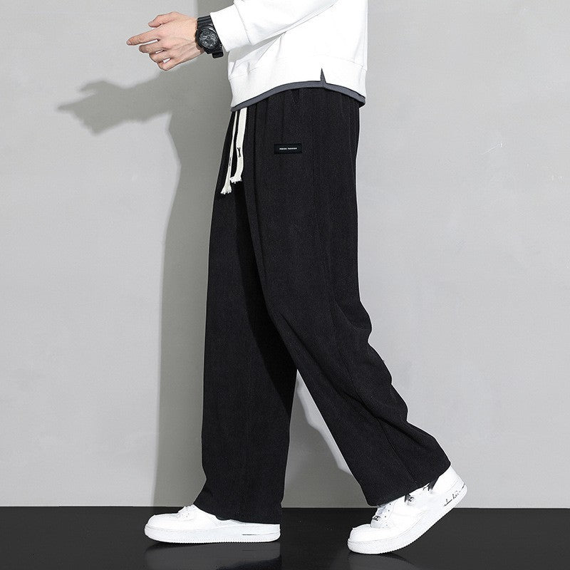 Men’s Loose Wide-Leg Straight Casual Pants