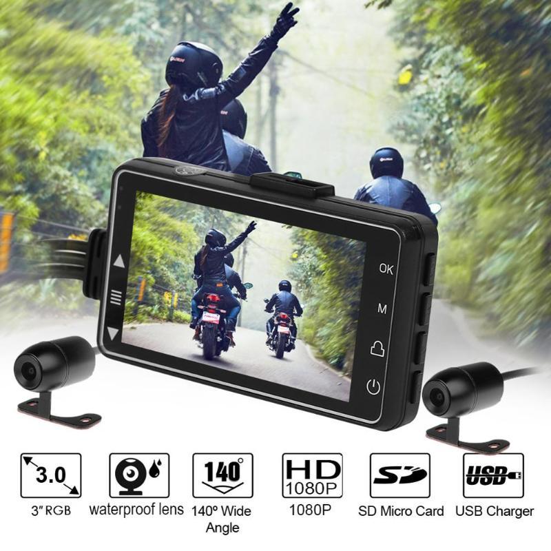 Motorcycle HD Driving Recorder – Waterproof Front & Rear Dash Cam