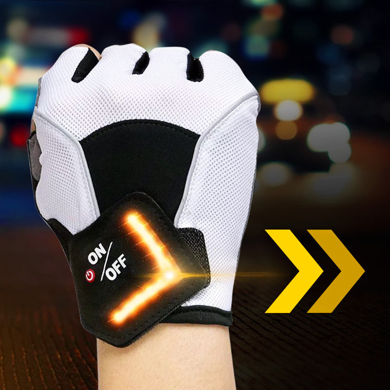 Turn Auto Sensing Sport Riding Gloves – LED Signal, Tactical Protection & Smart Visibility