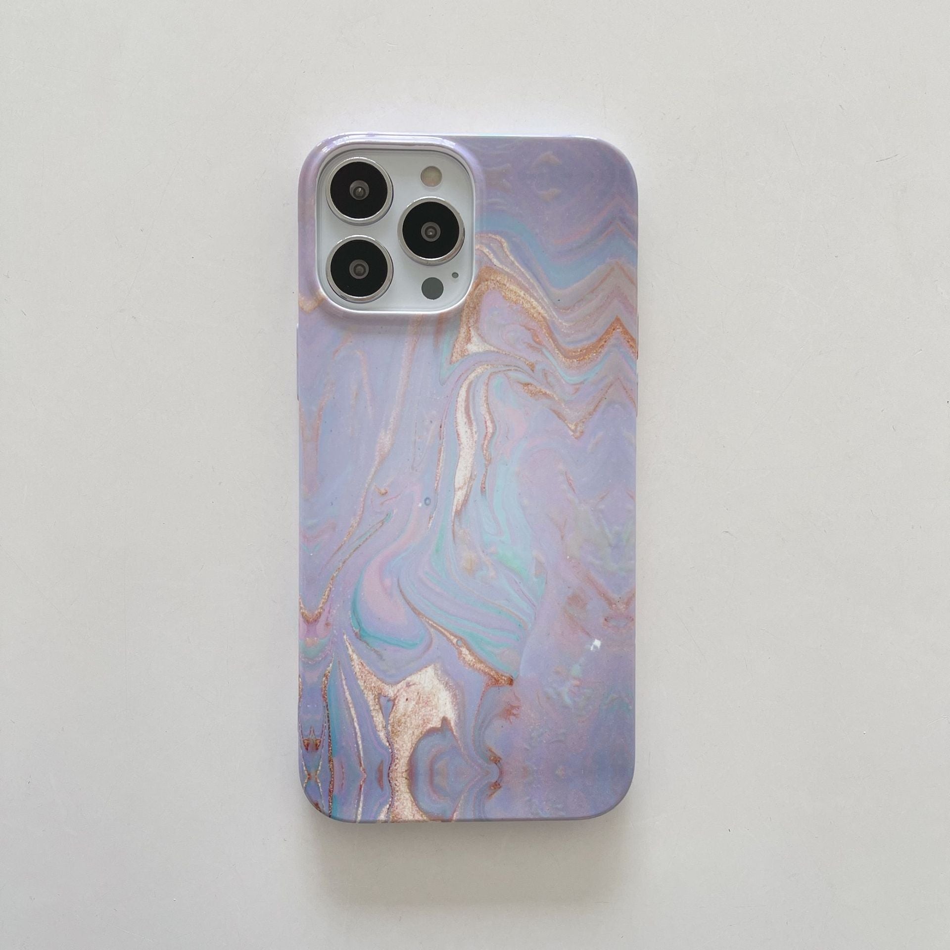 Phone Case Water Sticker Oil Painting Aeolian Bells Flower Double Film PC Drop-resistant
