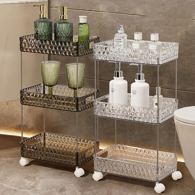 Light Luxury Bathroom Floor Trolley – Mobile Gap Storage Rack