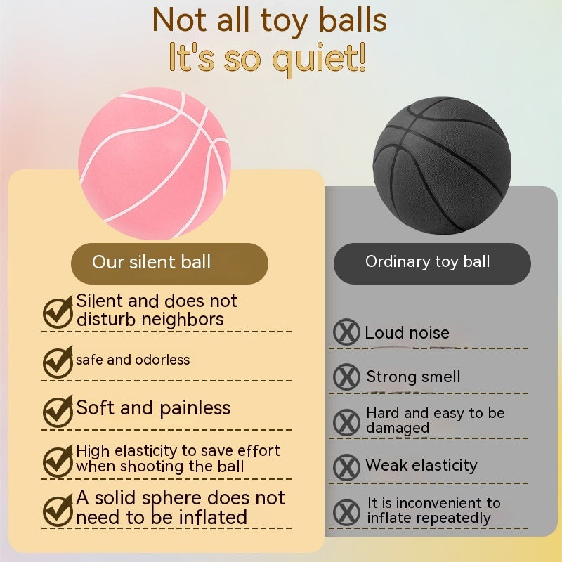 Home Indoor Toddler Elastic Ball Toy – Silent Racket Basketball for Kids