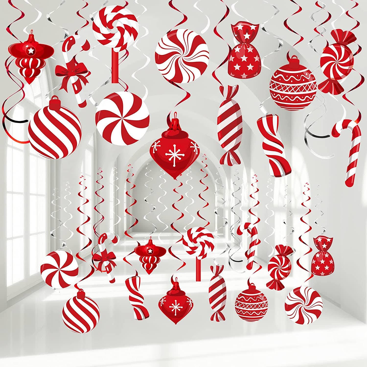 26-piece Candy Spiral Decorative Pendant