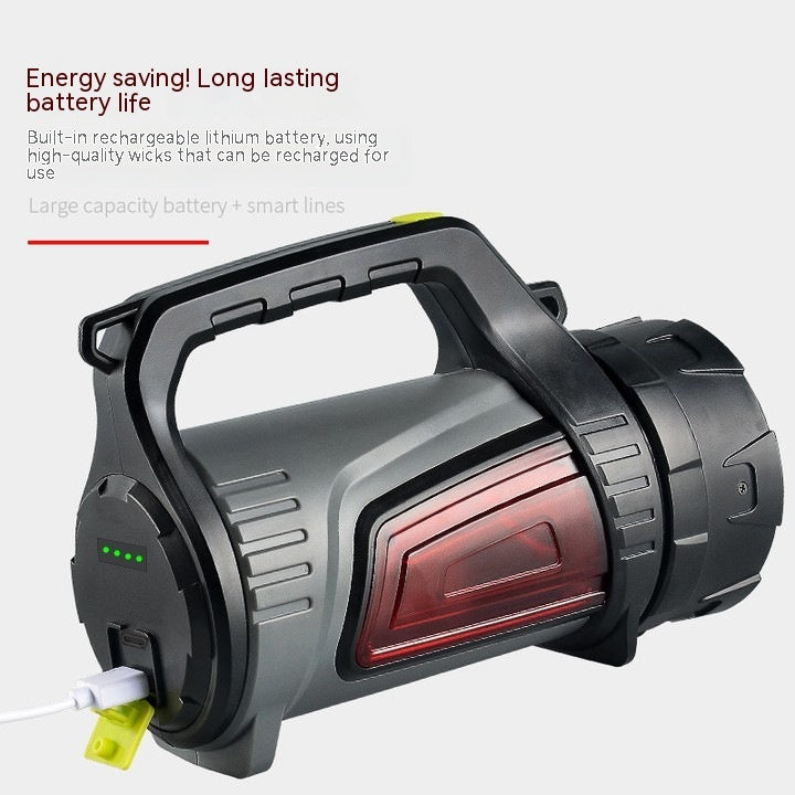 Flashlight Outdoor Strong Light LED High-power Patrol Emergency Portable Searchlight