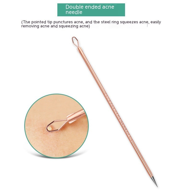 Double-Headed Facial Beauty Needle Set – 4-Piece Blackhead & Acne Extractor Kit