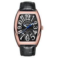 Rose Gold Black Leather