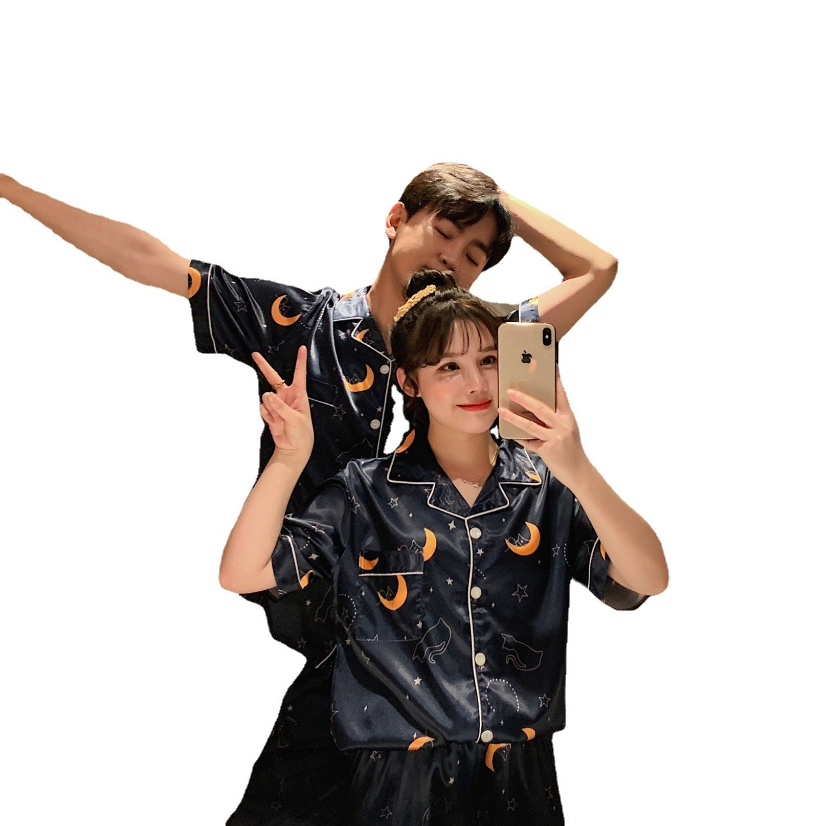 Simple Home Printed Couple Pajamas