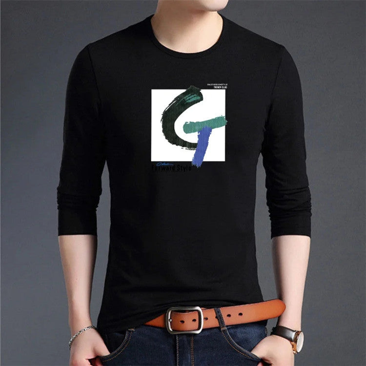 Men's Trendy Long Sleeve T-shirt Bottoming Shirt