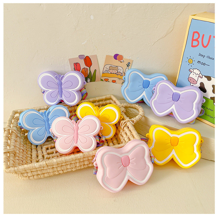 Children’s Silicone Cute Butterfly Shoulder Bag – Soft & Lightweight Kids Purse