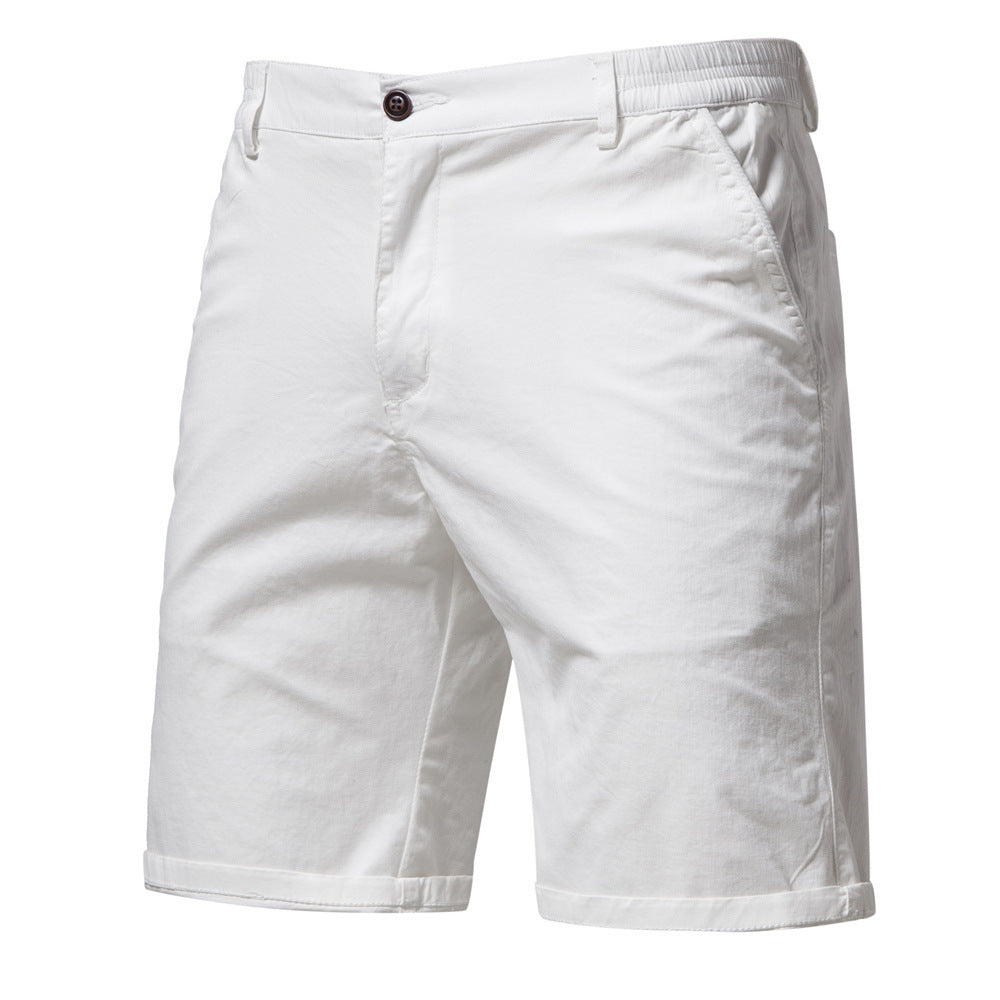 Straight Slim Cropped Pants Plus Size Solid Color Men's Clothing