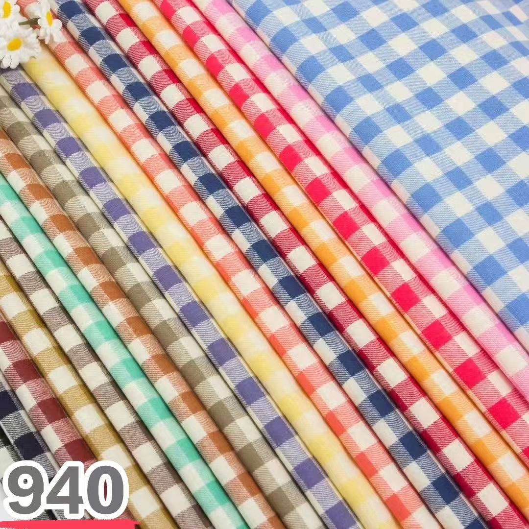 Pure Cotton Yarn-Dyed 32 Brushed Plaid Fabrics – DIY Sewing and Craft Material