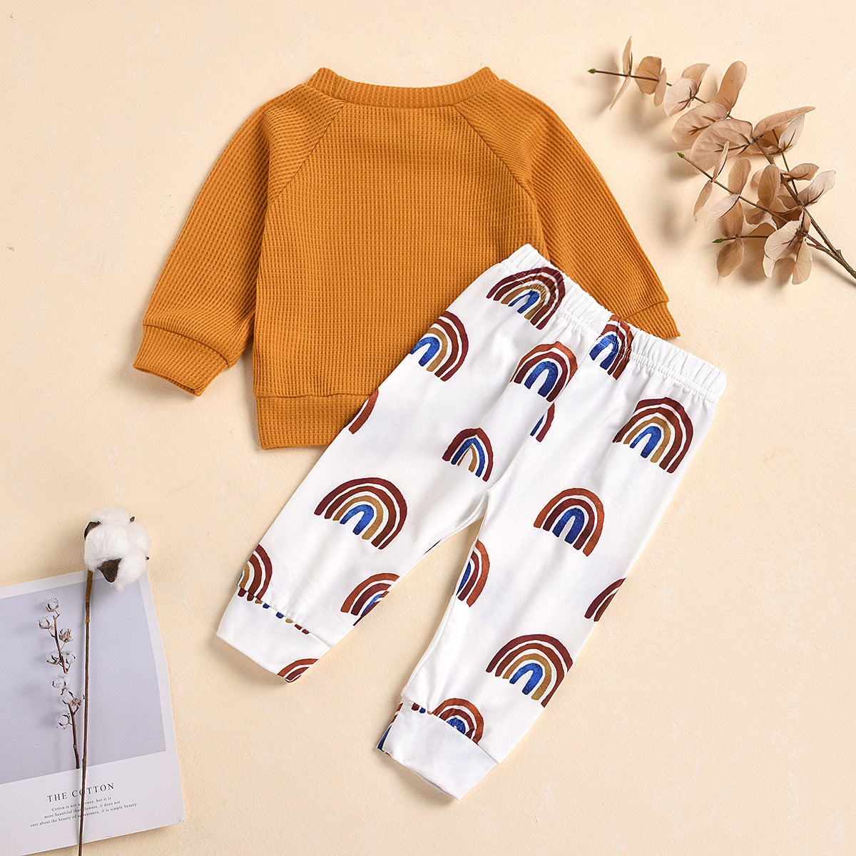 Unisex Kids Cotton Casual Two Piece Set Relaxed Fit