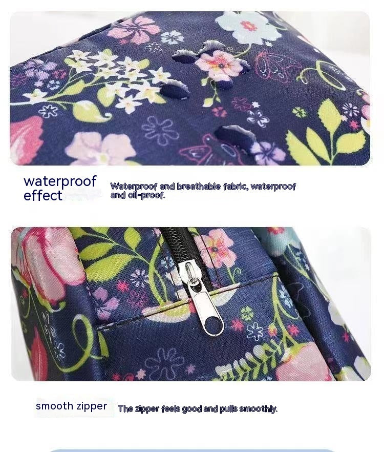 Printed Portable Student Small Cloth Bag – Makeup & Storage Organizer