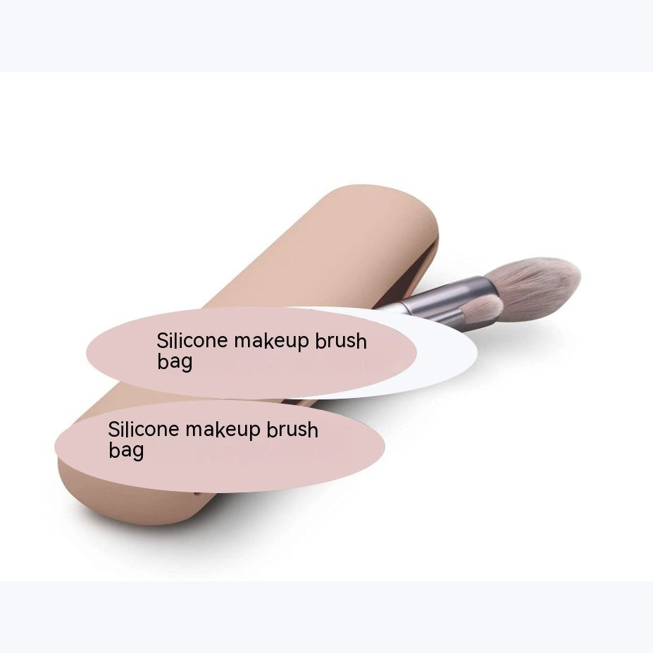 Silicone Makeup Brush Storage Bag – Magnetic Protective Cover