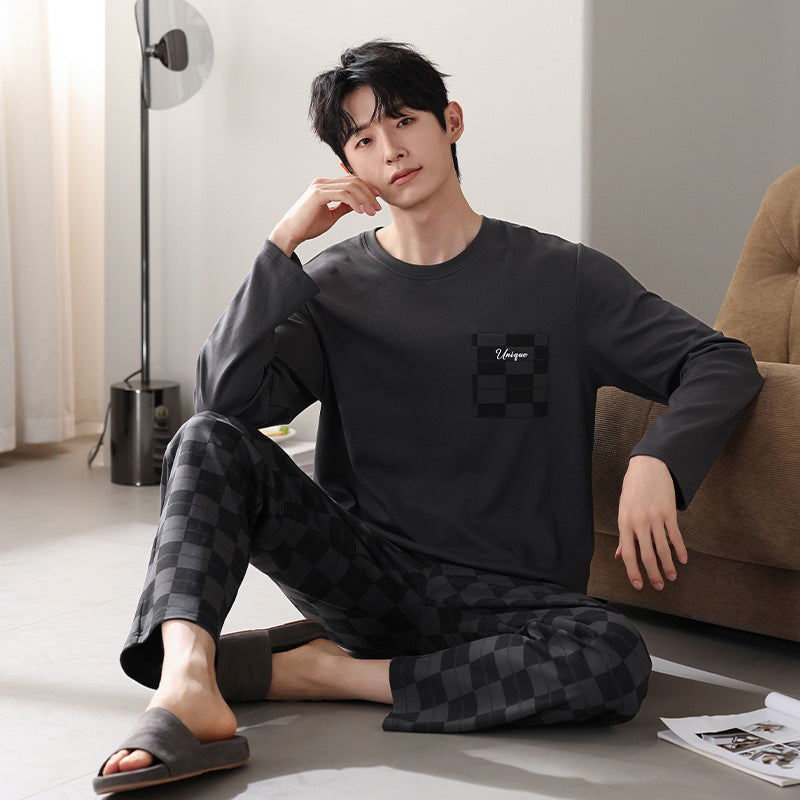 Unisex Cotton Long Sleeve Loungewear Set Regular Fit