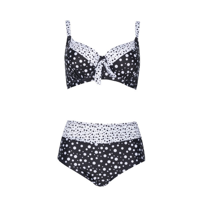 Women’s Retro Polka Dot Bikini Set – Sexy Underwire Swimwear