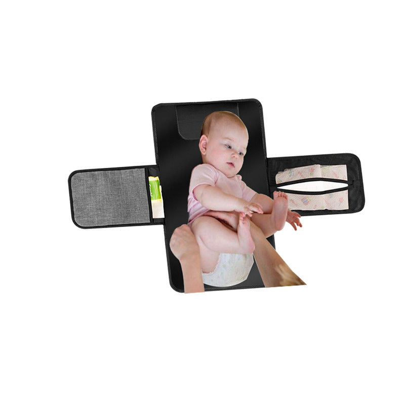 Baby Portable Foldable Waterproof Diaper Changing Mat – Travel Play Mat with Storage Bag