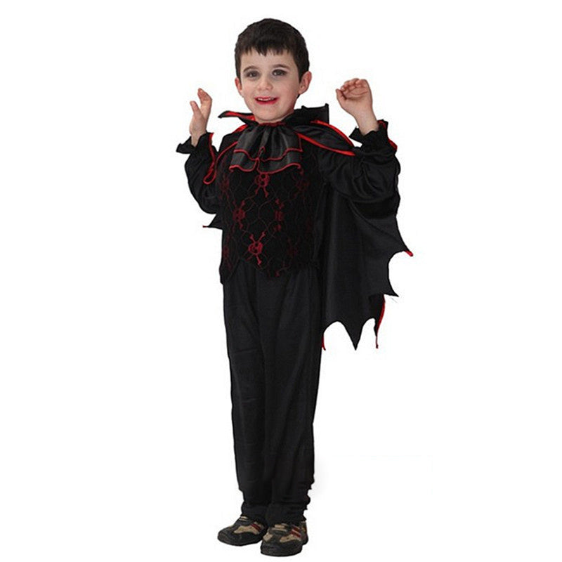 Kids Halloween Costume – Black and Red Scary Outfit for Children’s Party and Cosplay (Sizes M-XL)