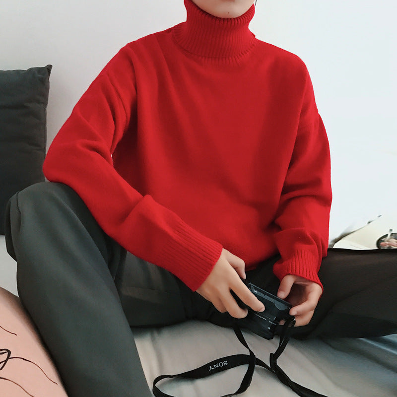 Fashion Pullover Thick Turtleneck Sweater Men
