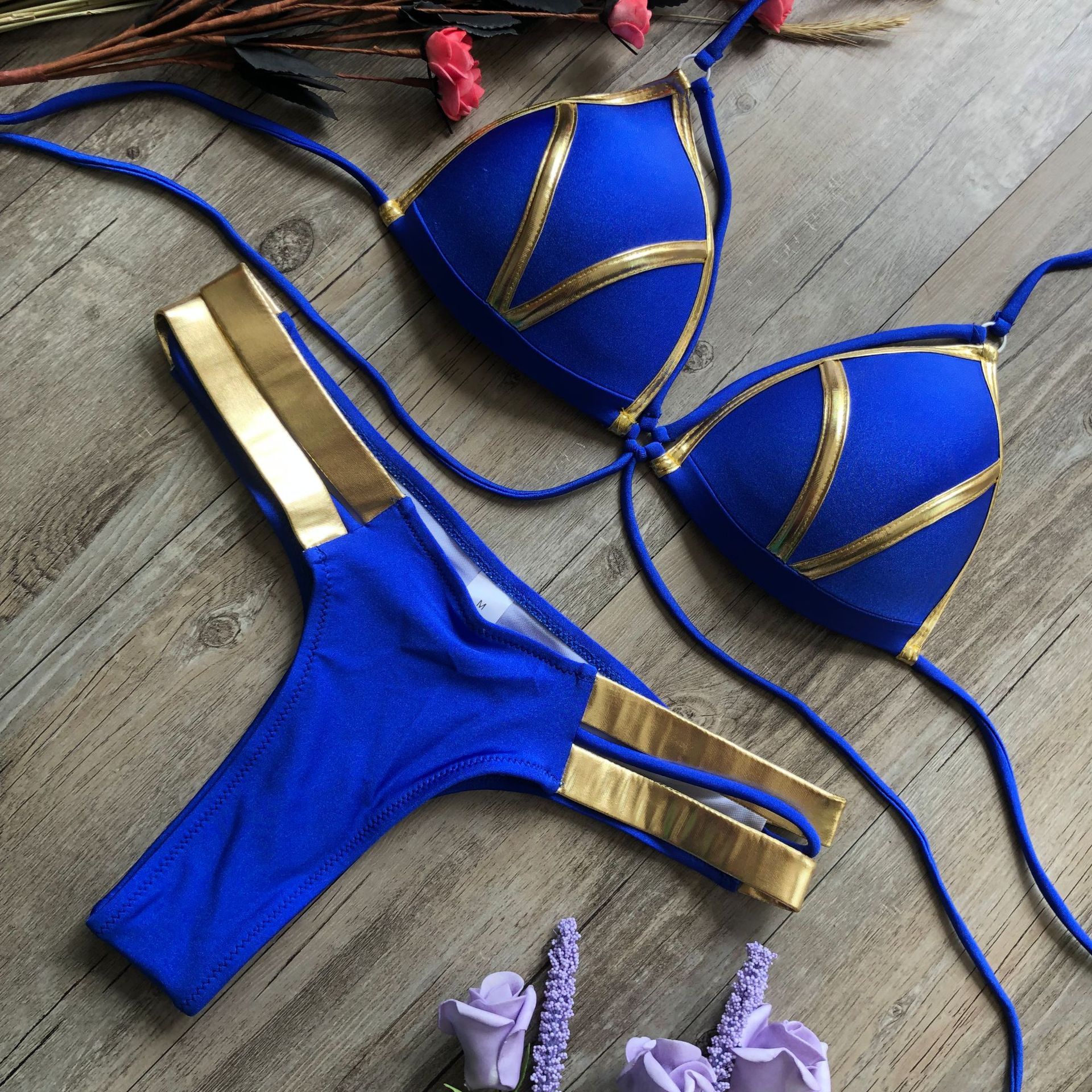 Women’s Shimmer Bikini Set – Bronzing Fabric