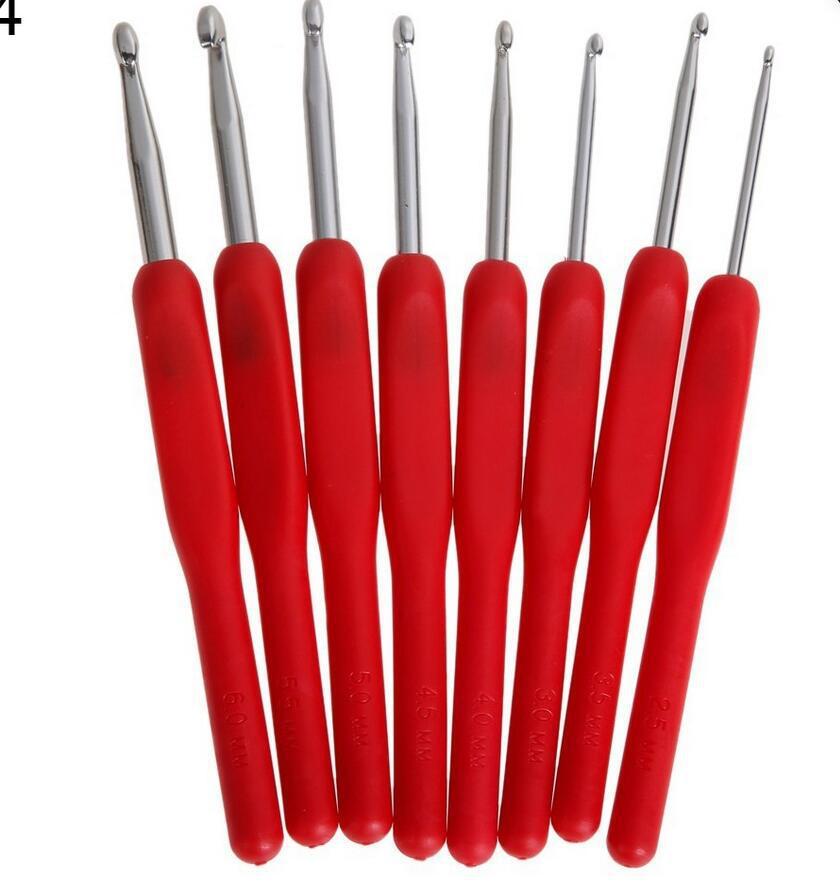 Knitting Tool Set – Sweater Needles, Soft Handle Crochet & Imitation Cola Crochet (8pcs)