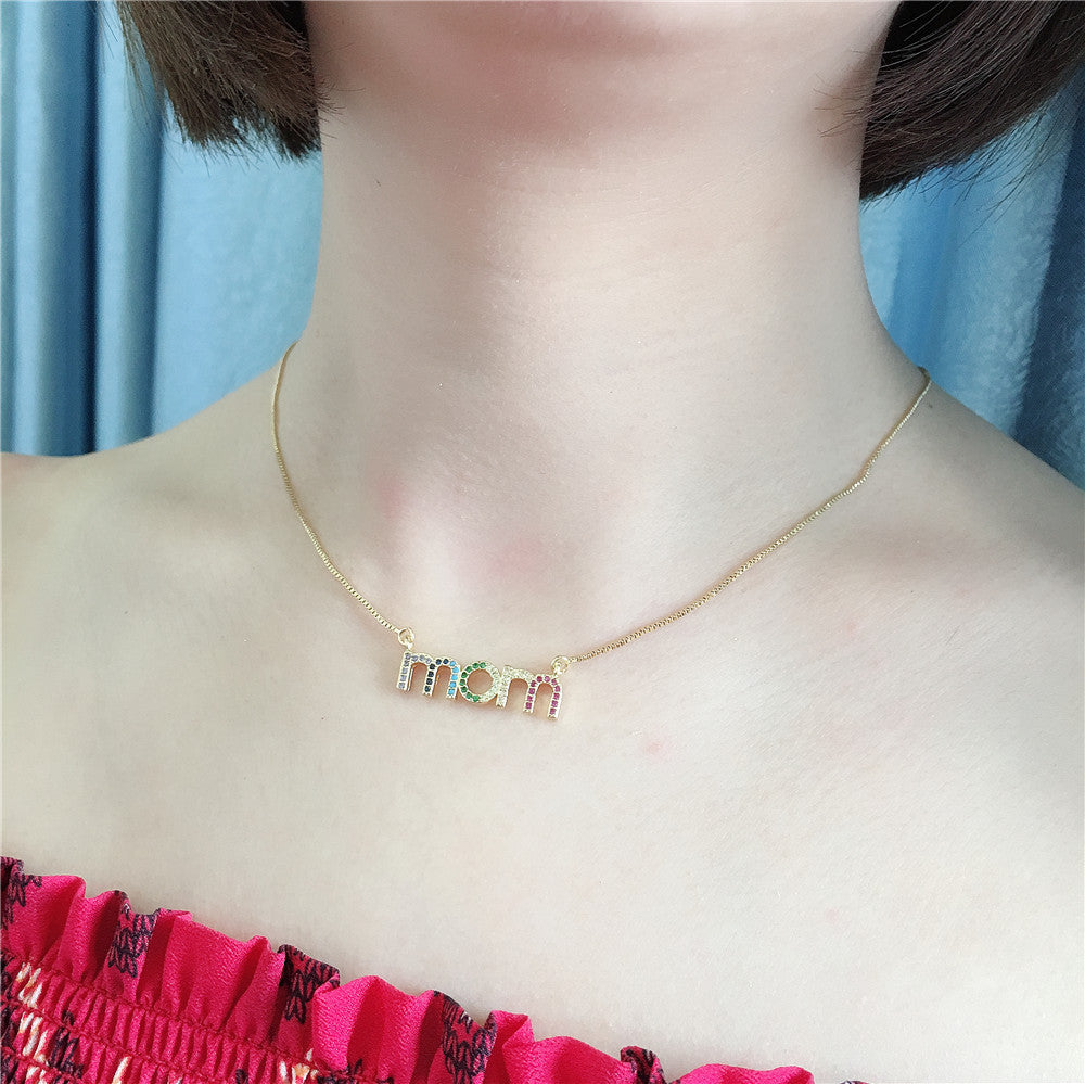 New MOM Pendant Necklace