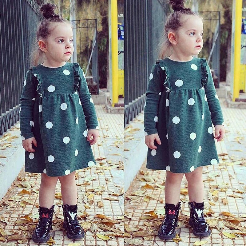 Polka Dot Long Sleeve Dress