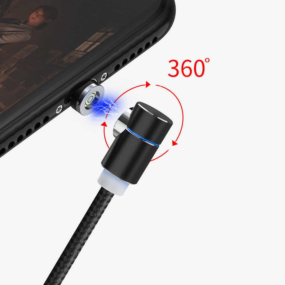 Magnetic LED Charging Cable – USB & USB-C Fast Charger