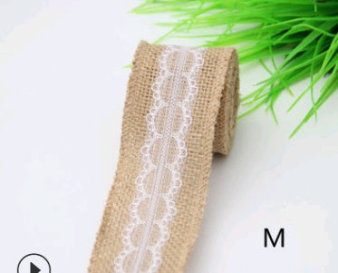 5cm Wide Lace Linen Roll – DIY Handmade Christmas, Wedding, and Craft Decorations