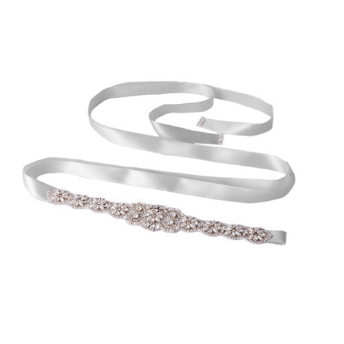 Elegant Bridal Wedding Belt with Rhinestone Decoration