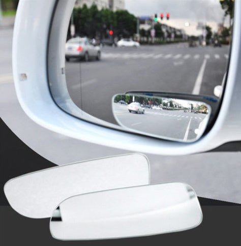 Infinity Car Rearview Mirror with Adjustable Small Round Blind Spot Mirror, Wide-Angle Auxiliary Reflective Lens